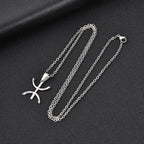 Africa Berbers Symbol Necklace for Men,Stainless Steel Amazigh ⵣ Letter Necklace,Ethnic Amulet Jewelry