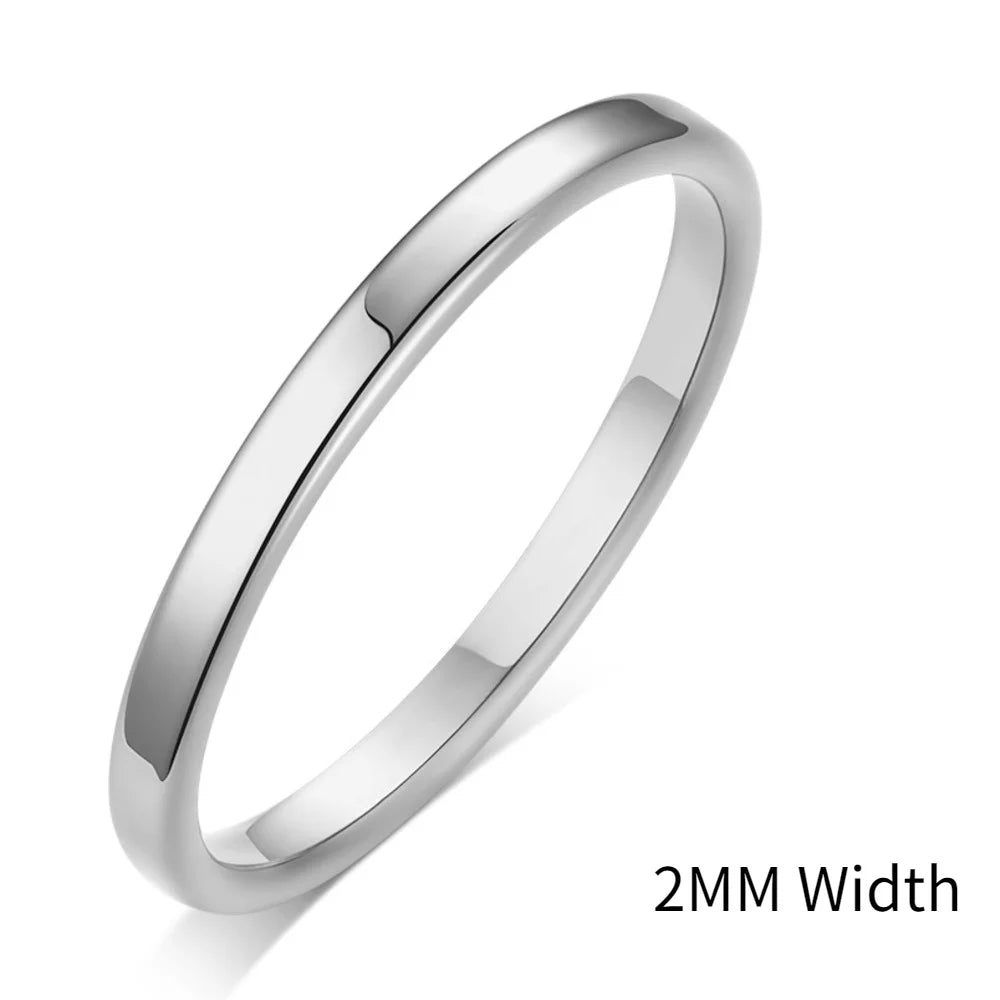 PENDRA Bend Flat Wedding Steel Ring