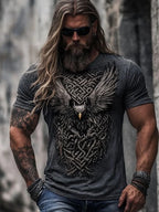 PENDRA Nordic Mythology Totem 3D-Printed Short-Sleeve T-Shirt