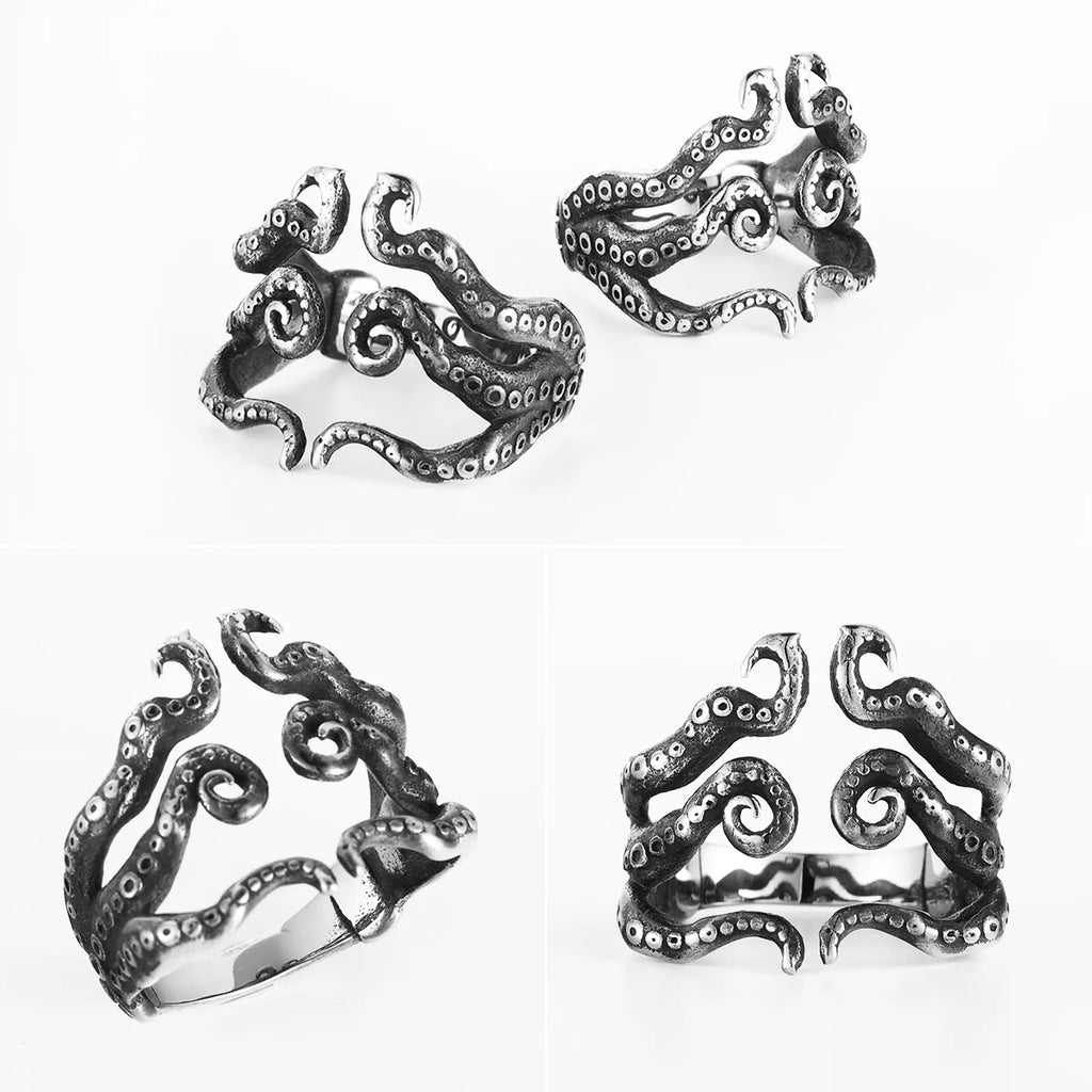 PENDRA Octopus Squid Tentacle Steel Ring