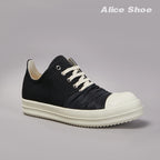 PENDRA Pleated Noir Black Canvas High-Top Zip Thick-Sole Edition 2 Platform Sneakers