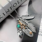 PENDRA Featherprint Stainless Steel Feather Pendant