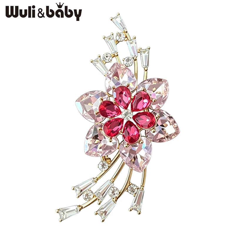 PENDRA Crystalia Luxury Crystal Flower Brooch