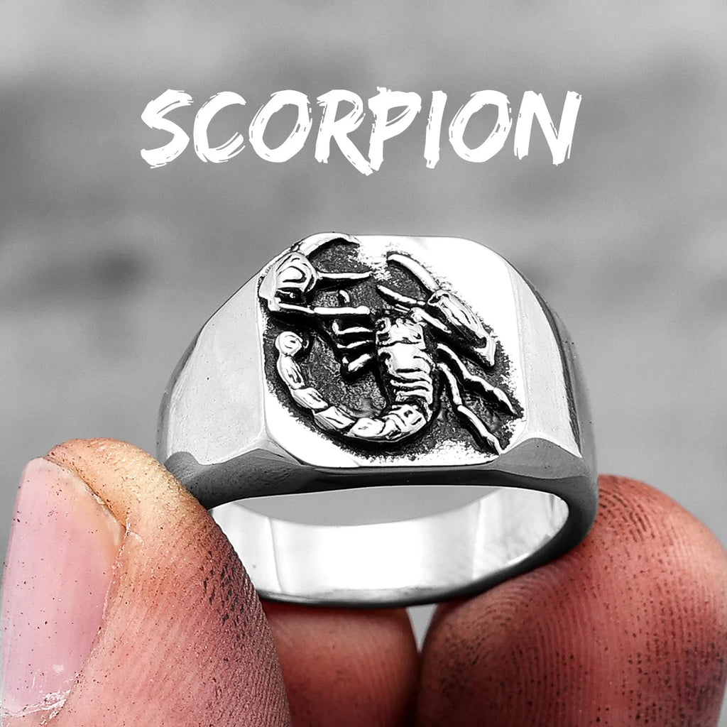 PENDRA Poisonous Scorpion Couple Steel Ring