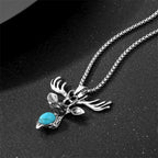 PENDRA Reindeer 316L Stainless Steel Deer Pendant Necklace