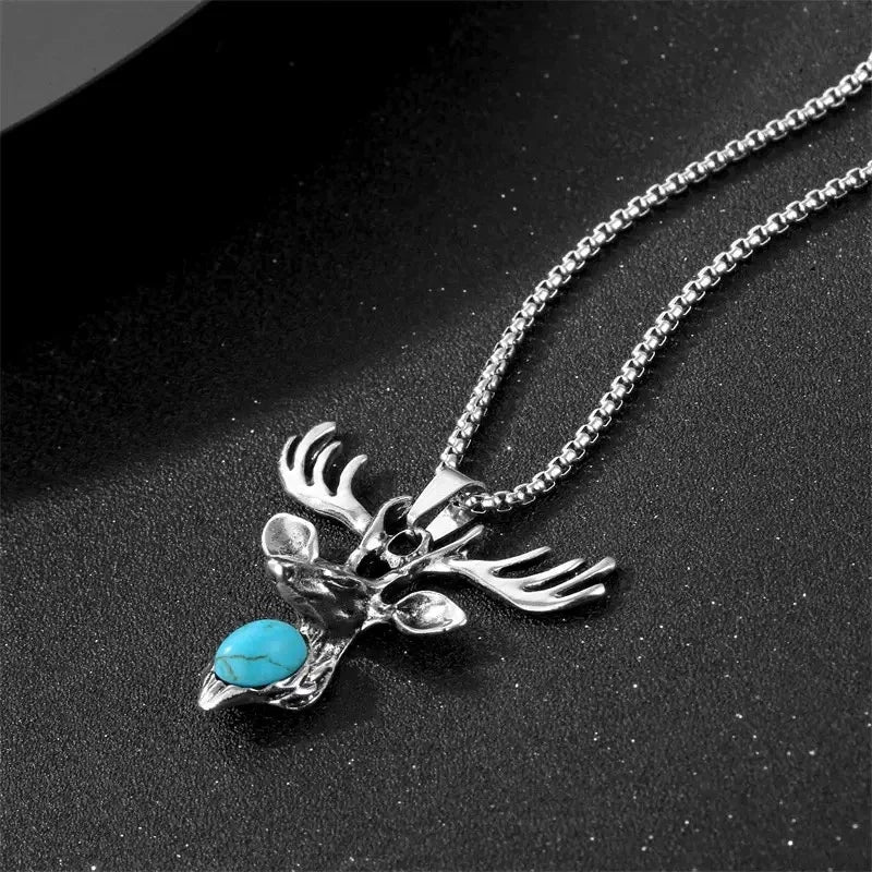 PENDRA Reindeer 316L Stainless Steel Deer Pendant Necklace