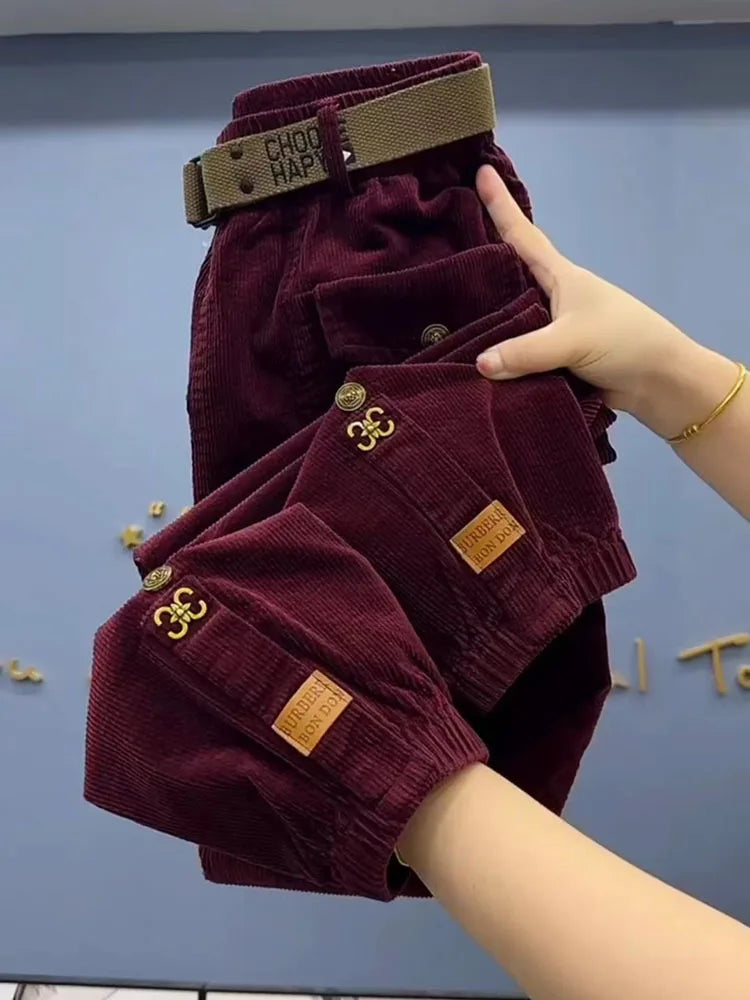 PENDRA Thick Corduroy Loose Casual Pants