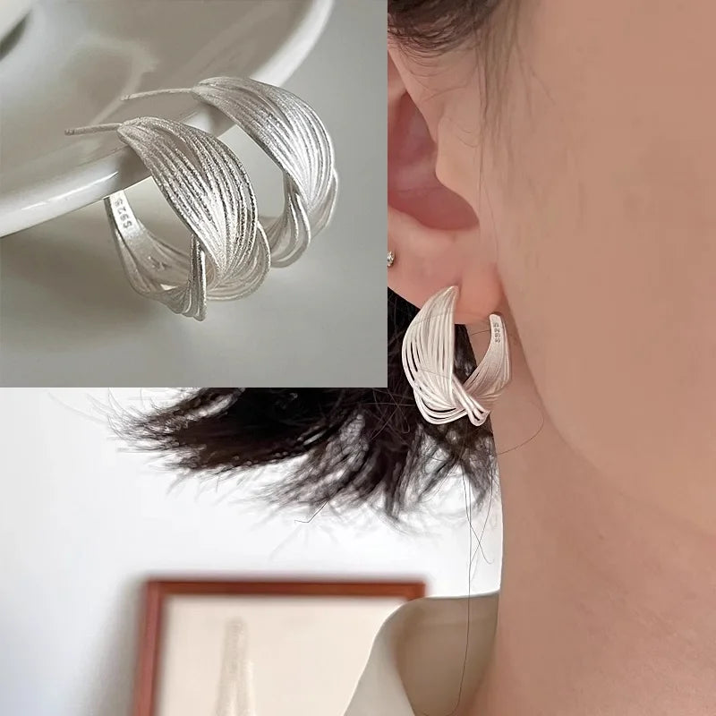 PENDRA Water Sterling Silver Earrings