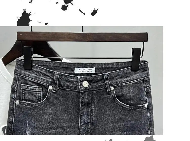 PENDRA Knee Length Black Jeans