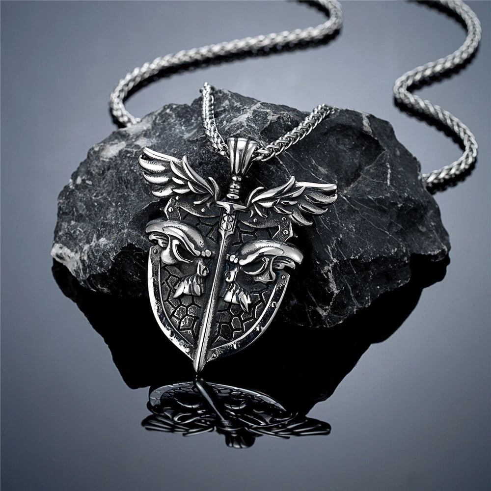 PENDRA Wing Norse Steel Necklace