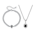 PENDRA Black Geometric Pendant Necklace