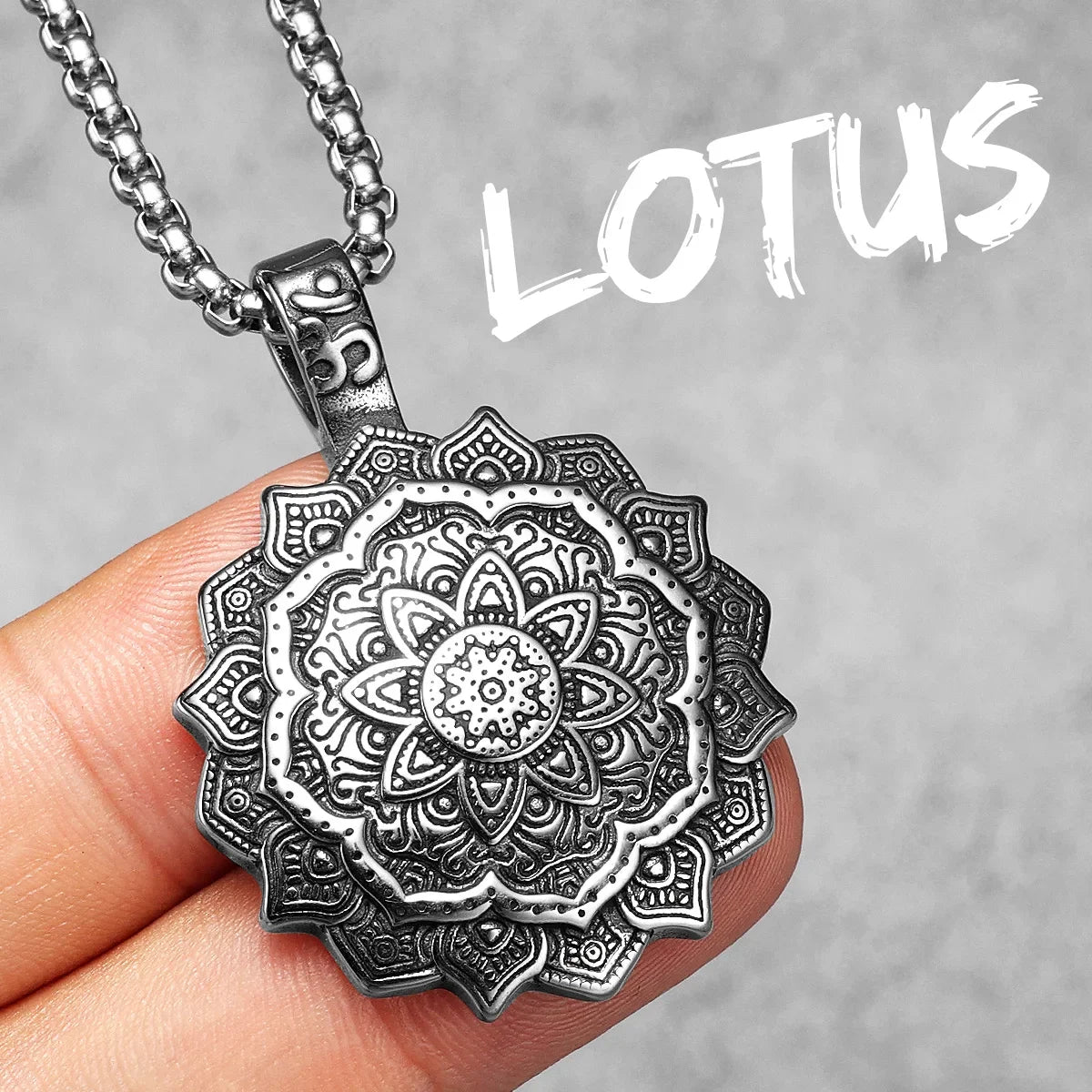 PENDRA Buddhism Mandala Steel Necklace