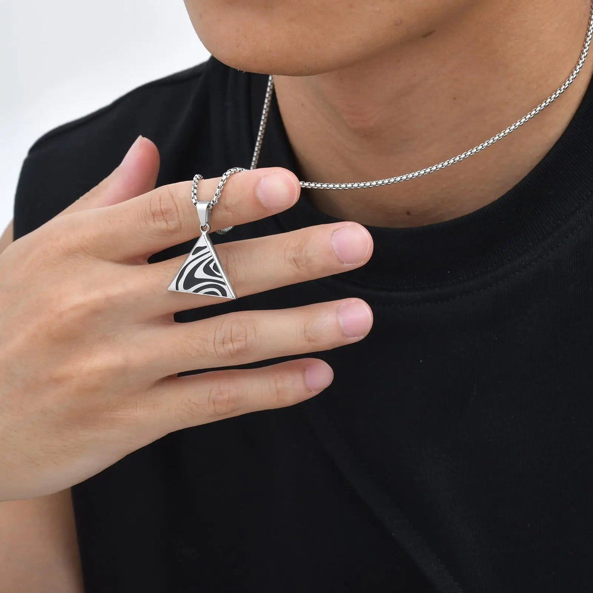 PENDRA Triangle Square Pendant Necklace