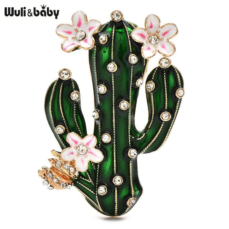PENDRA Cactelle Flowering Cactus Brooch