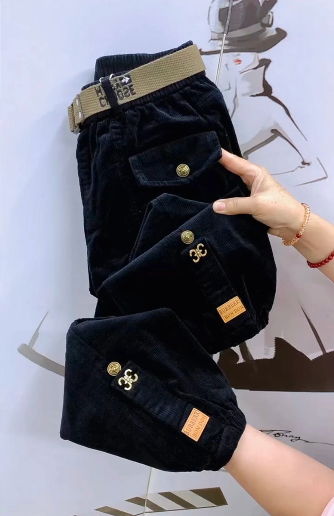 PENDRA Thick Corduroy Loose Casual Pants
