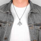 PENDRA Freemason Masonic Boyfriend Steel Necklace