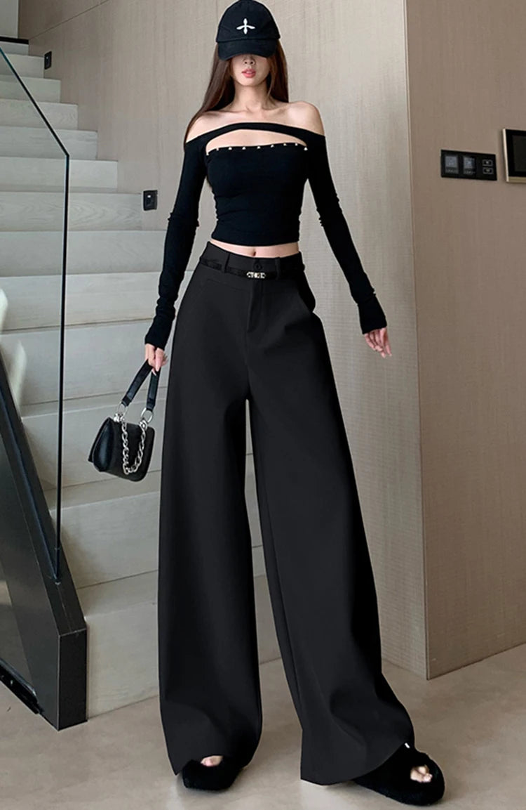 PENDRA Woolen Waisted Loose Pants