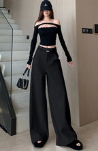 PENDRA Woolen Waisted Loose Pants