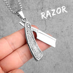 PENDRA Haircut Razor Barber Steel Necklace