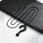 PENDRA Black Question Pendant Necklace