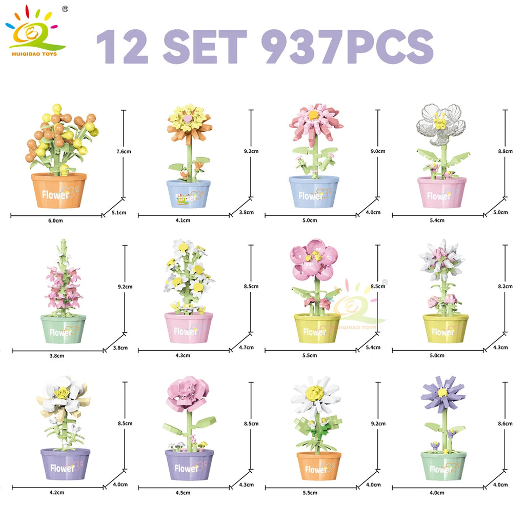 PENDRA Succulent Potted Floral Building Set
