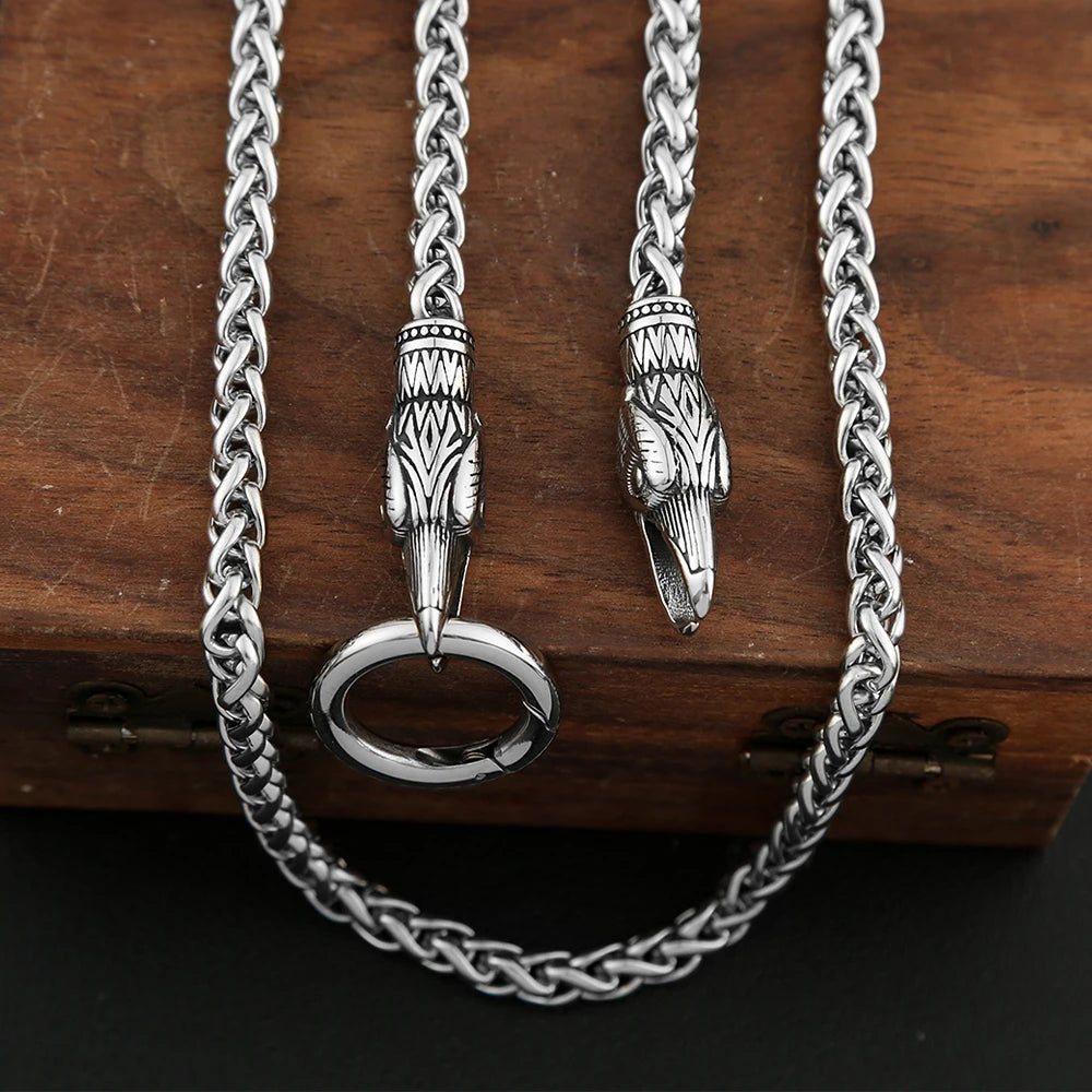 PENDRA Wolfcrest Vintage Wolf Head Chain Pendant