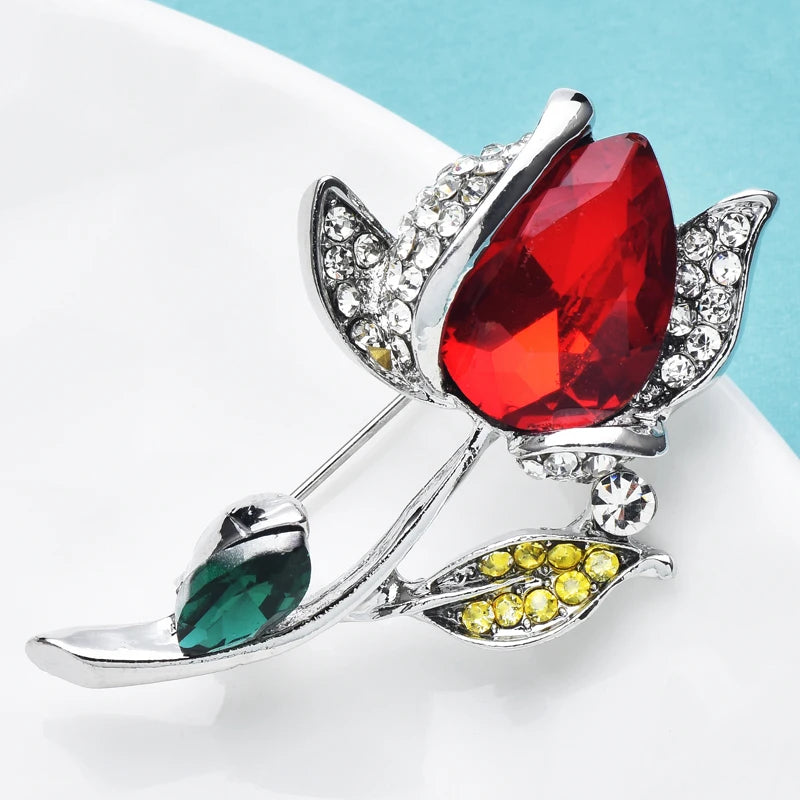 PENDRA Florielle7 Crystal Brooch