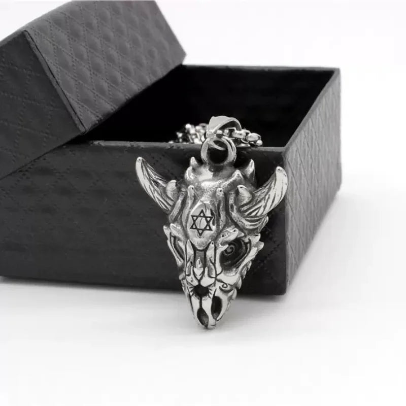 PENDRA Dragonskull Vintage Flying Dragon Skull Pendant