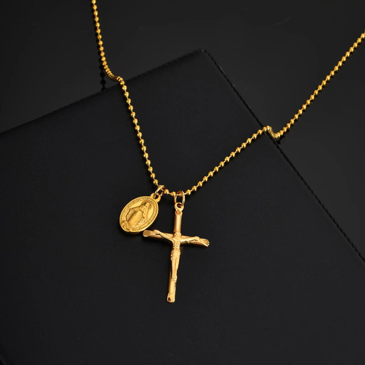 PENDRA Cross Mary Pendant Necklace