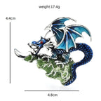 PENDRA Charming Enamel Dragon Brooch