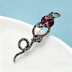 PENDRA Vintage Crystal Snake Brooch