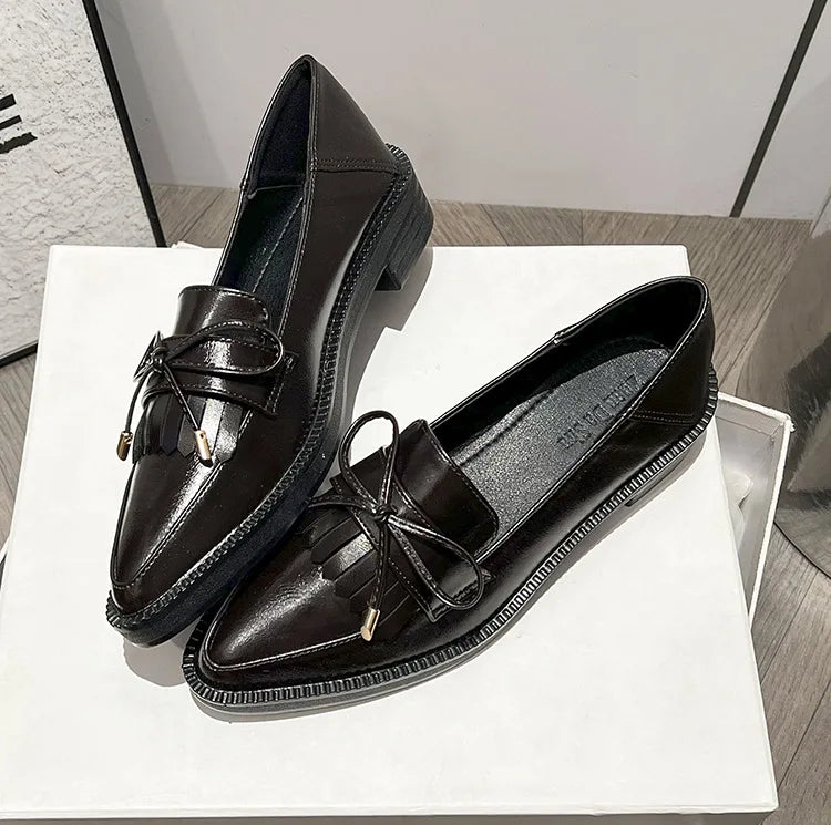 PENDRA Leather Platform British Small Shoes