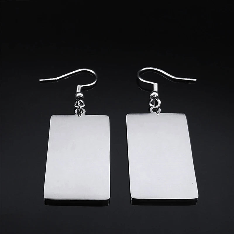 Tarot Card The Star Dangle Earrings Stainless Steel Divination Drop Earring Jewelry boucle d’oreille acier inoxidable 3470