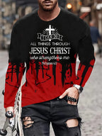 PENDRA Printed Long Sleeve God T-Shirt