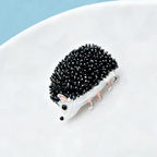 PENDRA Shadow Hedgehog Black Enamel Brooch