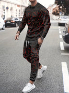 PENDRA Graffiti Long-Sleeve Pajama Loungewear Set