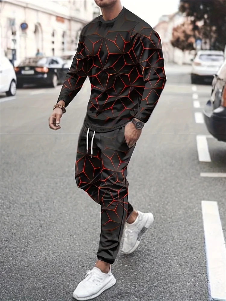 PENDRA Graffiti Long-Sleeve Pajama Loungewear Set
