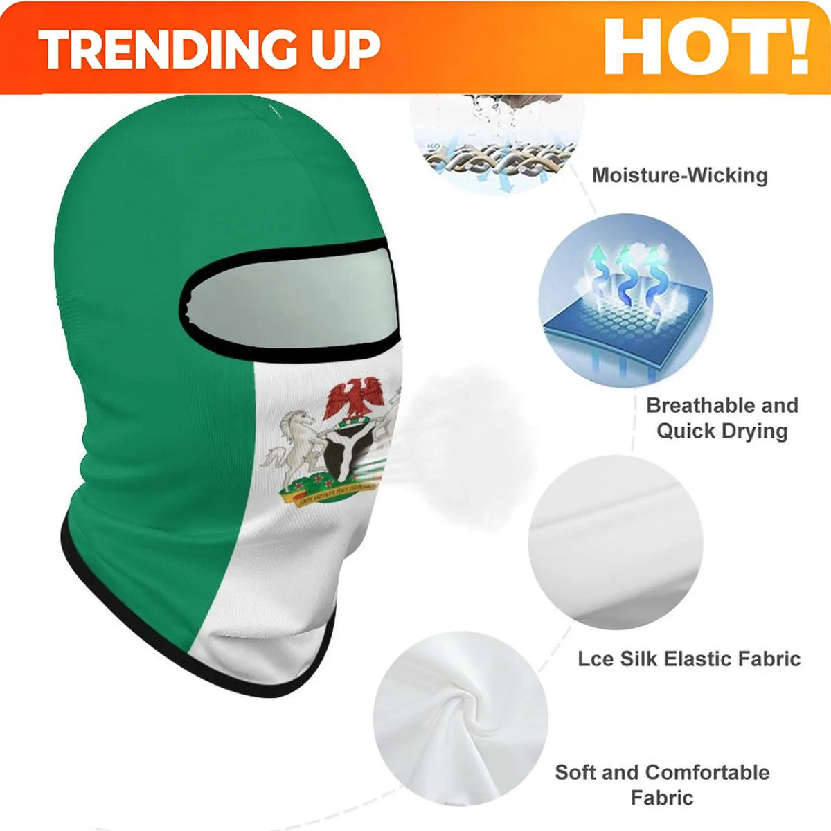 PENDRA Flag Nigeria Sunscreen Mask