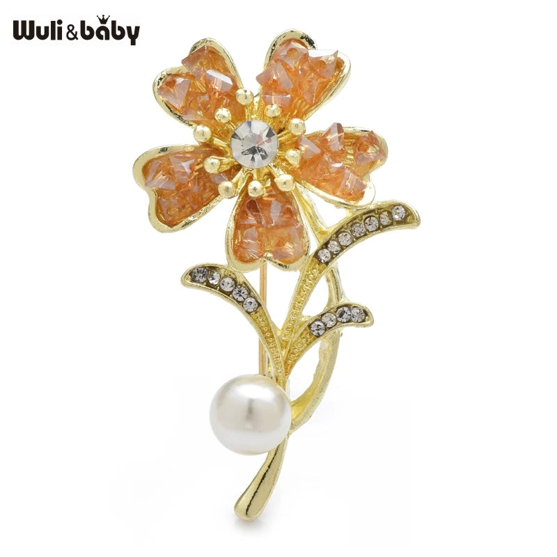 PENDRA Crystelle Crystal Flower Brooch