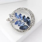 PENDRA Harvest Crystal Wheat Round Brooch
