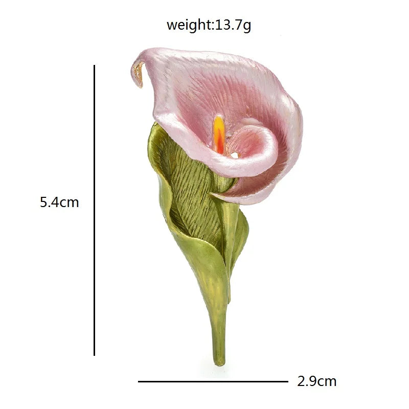 PENDRA Lilielle Pretty Lily Flower Brooch