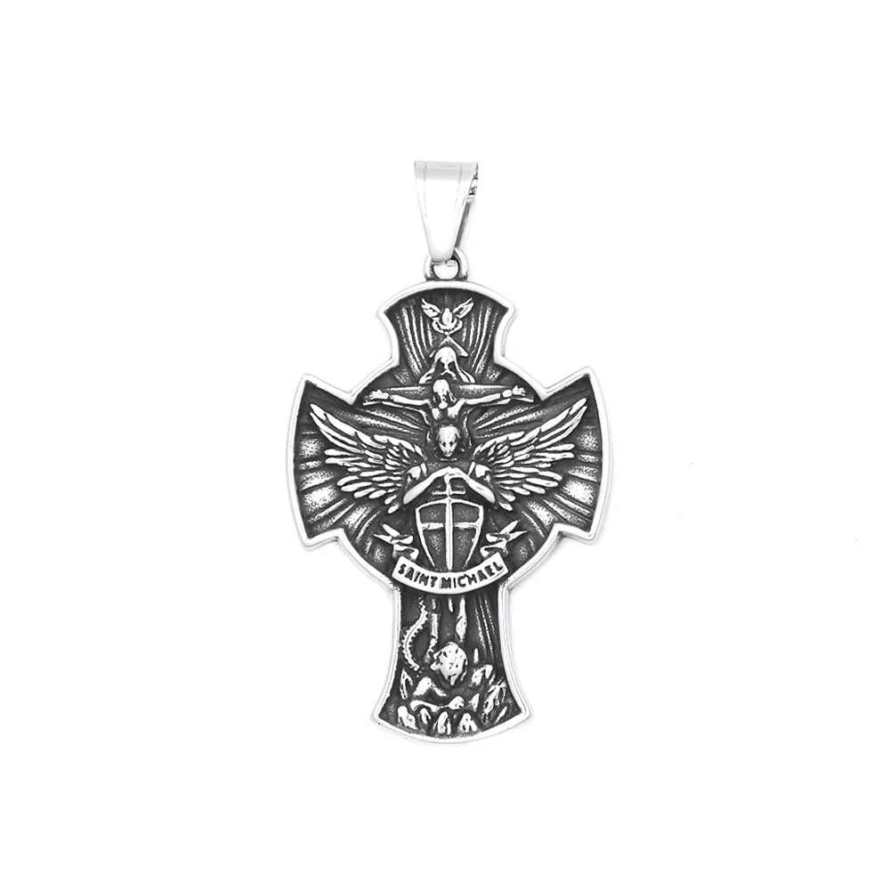 PENDRA Michaelguardian 316L Stainless Steel Archangel Pendant