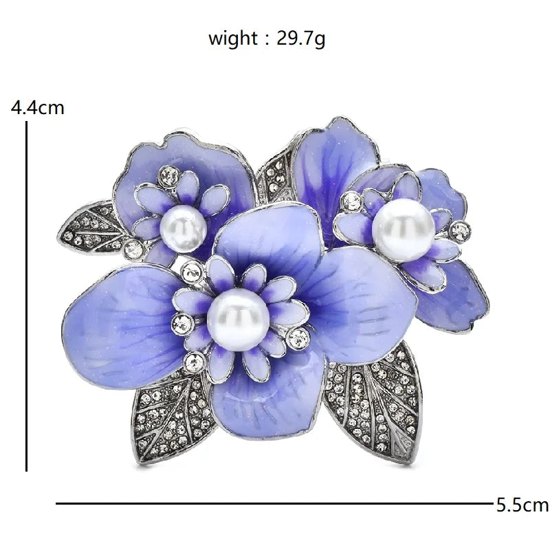 PENDRA Lilacelle Luxury Pearl Lilac Flower Brooch