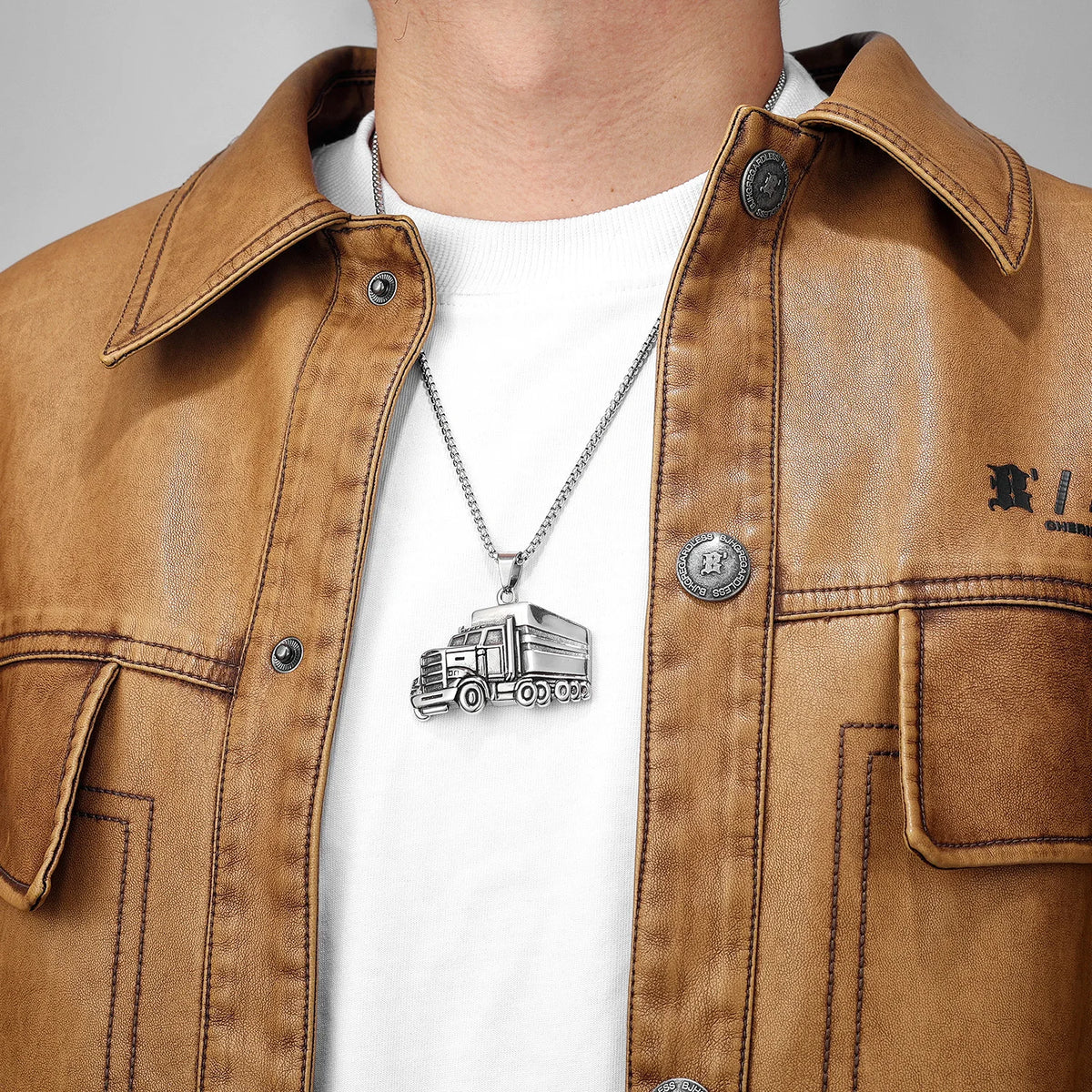 PENDRA Trucks Driver Rock Steel Necklace