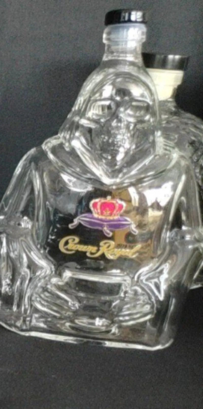 PENDRA Hooded Skeleton Gothic Glass Whiskey Decanter