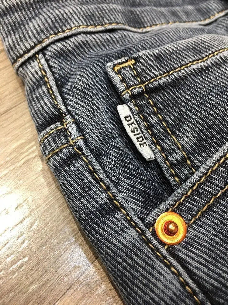 Fashion Men's Casual Denim Jeans High-quality Slim Fit Spring Autumn Blue Stretch Cowboy Stylish Luxury Clothing Men Trousers
