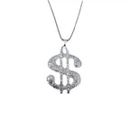 PENDRA Dollarburst Rhinestone Dollar Sign Pendant