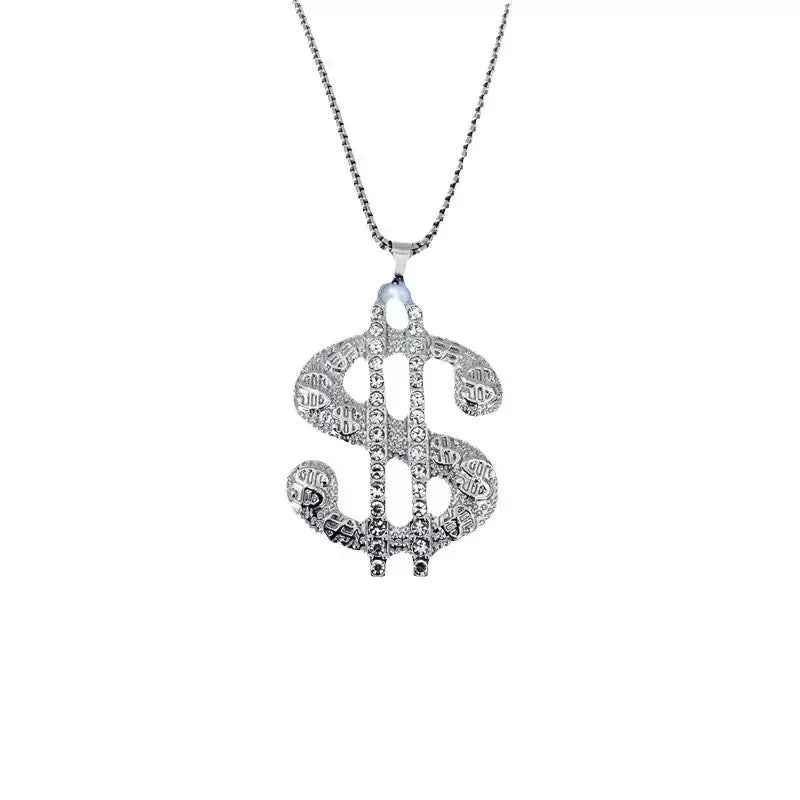 PENDRA Dollarburst Rhinestone Dollar Sign Pendant
