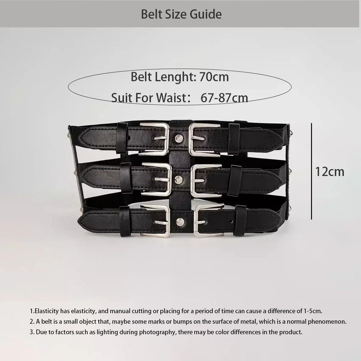 PENDRA Koraessa Leather Black Punk Corset Belt