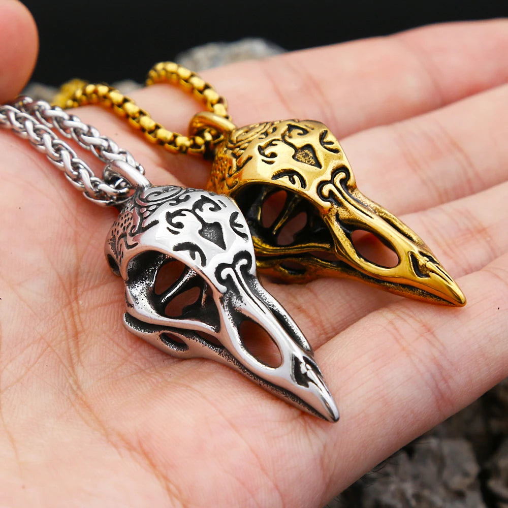 PENDRA Ravenskull 316L Stainless Steel Raven Skull Pendant